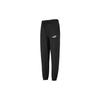 Solid Color Cuffed Knit Breathable Logo Sports Pants Men Bottoms Black 671930-01