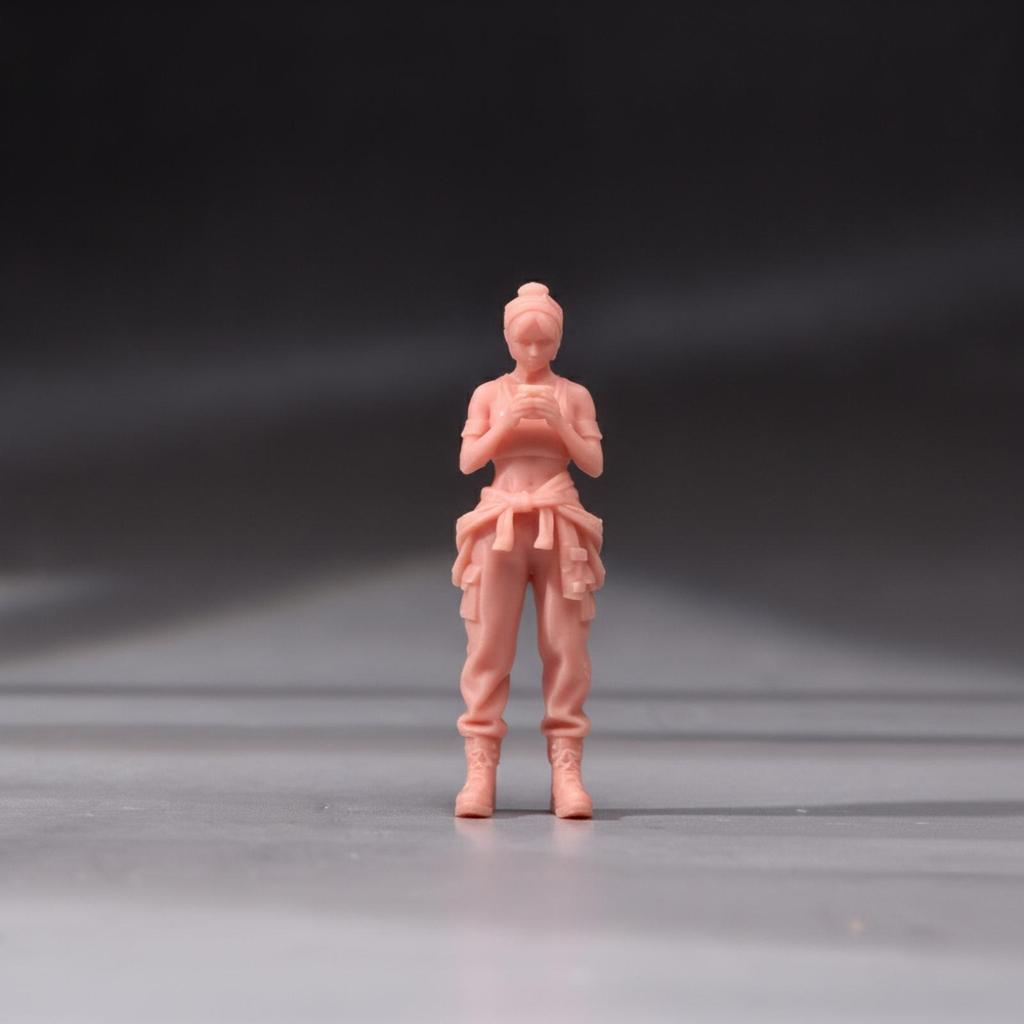 Фигурка в масштабе 1/64, смоляная миниатюра, стоящая женщина, для моделистов, хоббистов