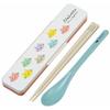 Chopstick Spoon Combination Set 18cm Antibacterial Treated Lunch Box for Adults Comes with Silicone Cushion and Doesn't Make a Sound Made In Ja