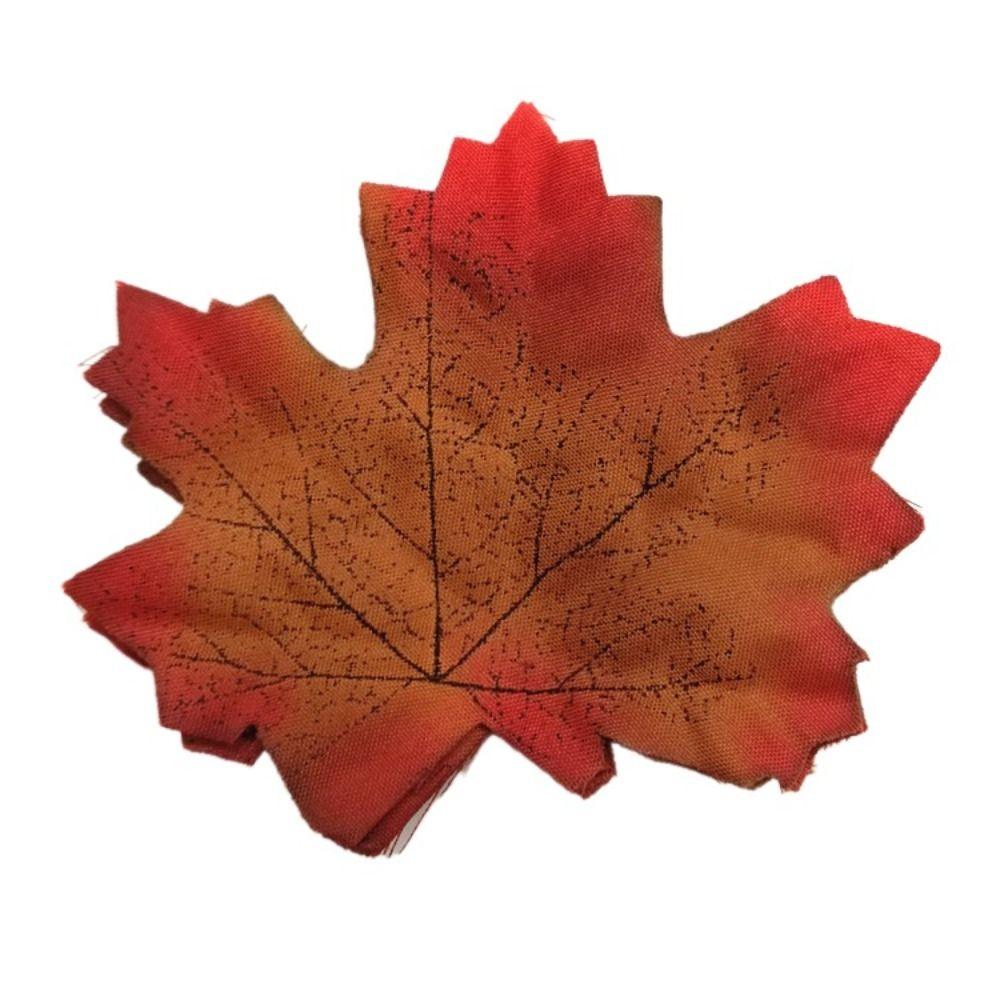 50Pcs/Pack Maple Leaves Artificial Leaf Plants Leaf Stacked Maple Leaves  Photo Props