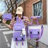 New Schoolbag Four-piece Backpack Simple Bag