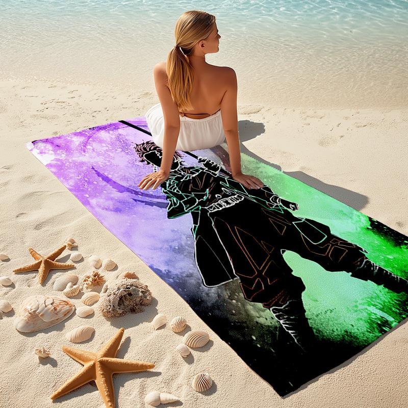 Japanese artist Koyoharu Gotouge's Demon Slayer beach towel, outdoor camping vacation swimming beach towel, outdoor absorbent bath towel blanket K11