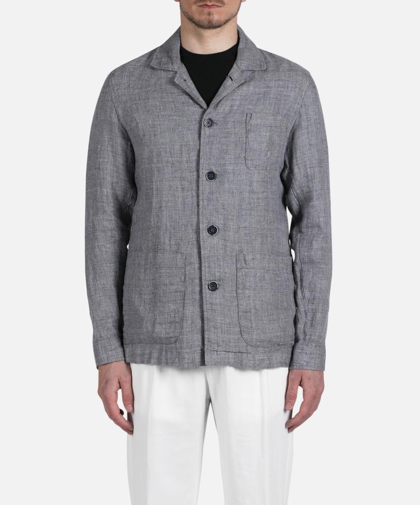 Panicale Blue Linen Enio Jacket