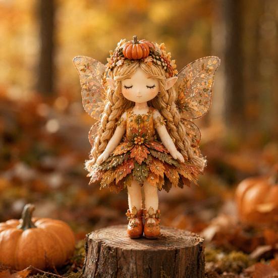 Cute Fairy Dolls Comprehensive Patchwork Kit Ring Fabric Green 30 Cm 1 Pc