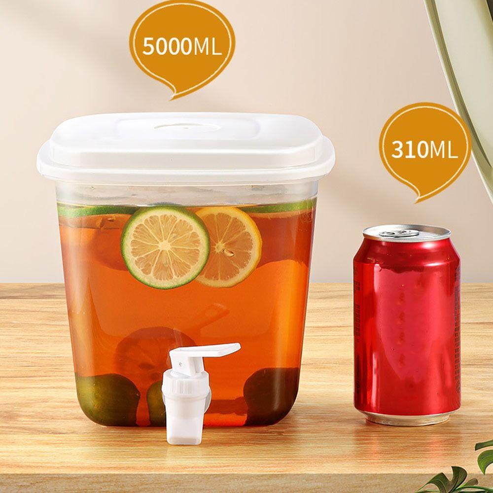 With Lid Refrigerator Cold Water Kettles Faucet Kitchen Storage Bucket New Drink Dispenser