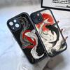 Чехол для телефона из мягкого ТПУ с рисунком «Рыба Кои» для iphone 17 Air 16 15 14 13 12 11 Pro Max Plus
