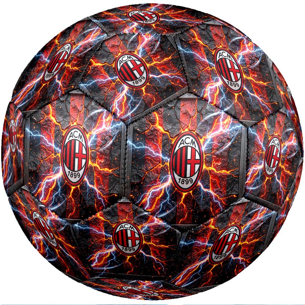 Футбольный мяч в тематике AC Milan, размер 5. Мягкий на ощупь, профессиональный тренировочный мяч для занятий спортом на открытом воздухе.