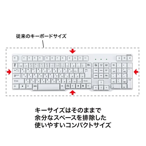 SANWA SUPPLY USB Keyboard (White) SKB-L1UN