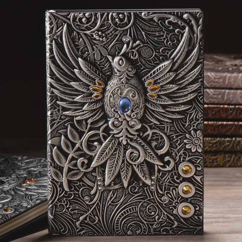 Phoenix Diamond Европейский ретро PU блокнот и дорожный дневник