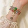 Fox Mask, Colored Jade Beaded Bracelet, Retro Guochao Temperament Bracelet, Multi-layered Wearing Jewelry Women