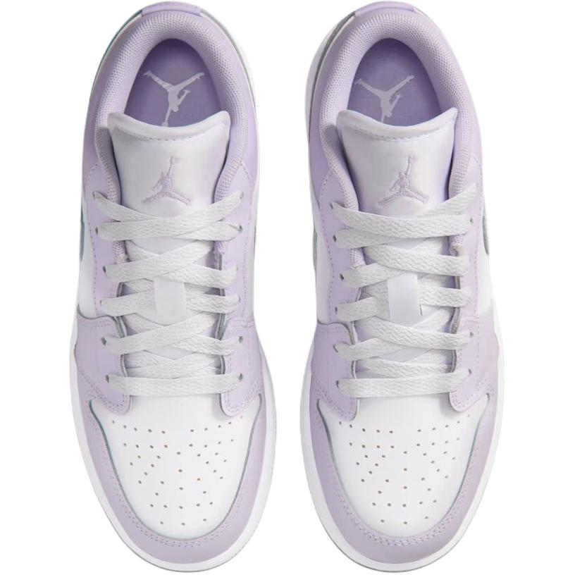 Кроссовки Air Jordan 1 Low GS Violet Mist для детей Розовые Barely-Grape Белые 553560-502