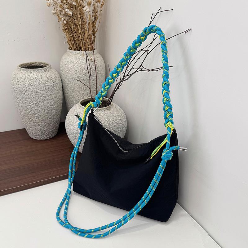 Плетеная сумка через плечо Macar Color, легкая, корейский стиль, модная и универсальная, для женщин, сумка для поездок на работу