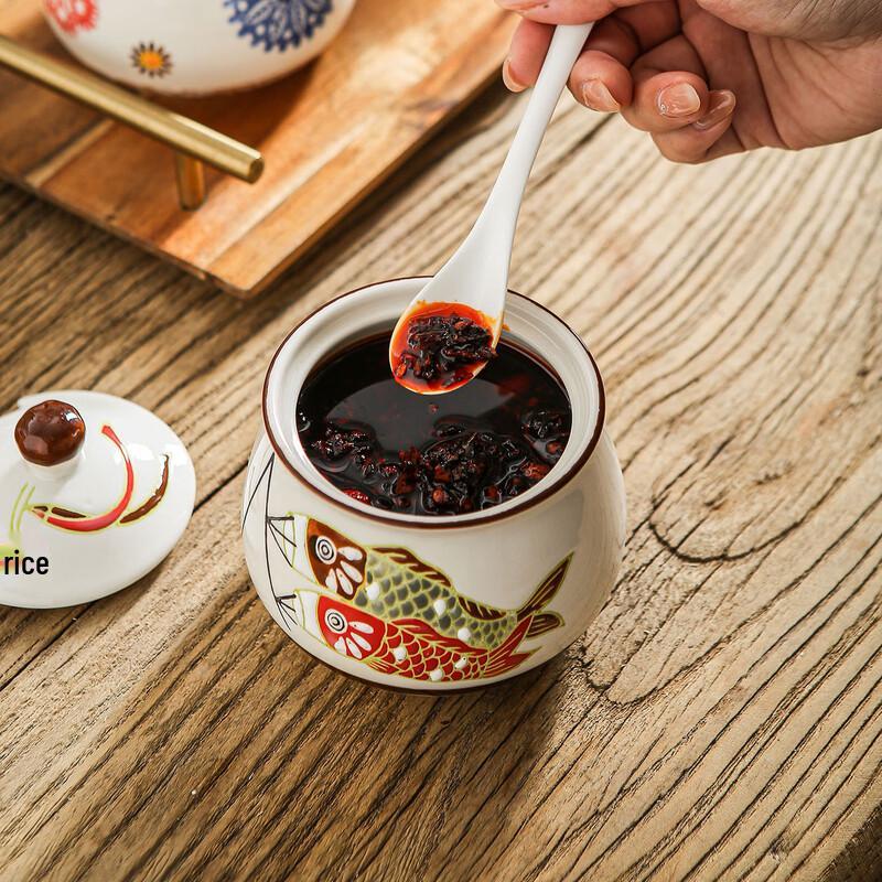 Универсальная керамическая банка Deouxingguang с ложкой