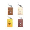 Ushikubo Kogei Rilakkuma Genuine Leather Pass Case with Reel, Korilakkuma, Approx. H110 x W75mm, RK-022