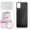 apgo Protective Skin Sticker for the Back Compatible with Infinix Hot 11 Play, Wrap Film, Foil, Vinyl - Pattern Black Leather