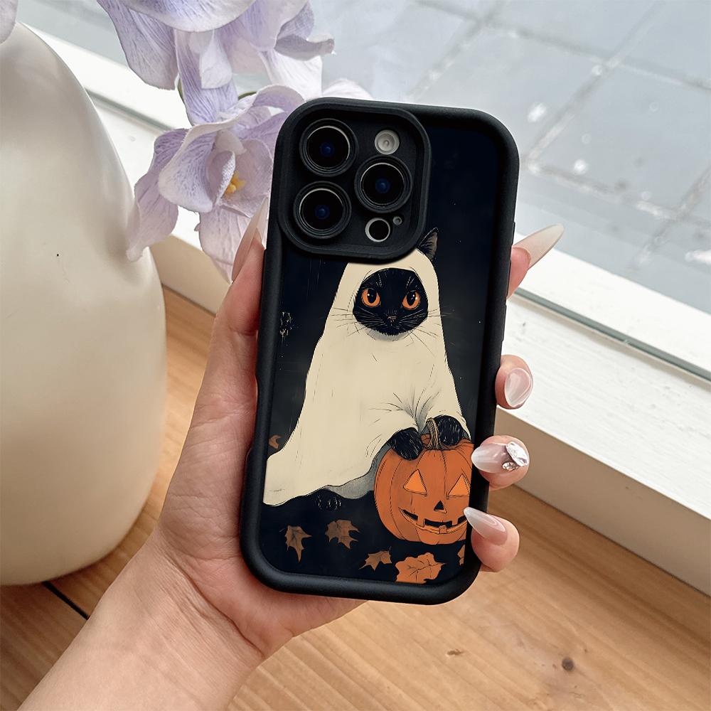 Креативный милый чехол для телефона с Хэллоуинским котом для Huawei P50 Nova 9 10 Honor 400 300 200 X7B X7 X8 8A Magic7 X9c Smart Lite Pro 4G 5G