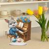 Acrylic Special Shape Piano Rabbit Table Top Diamond Painting Ornament Kits Rhinestones Desktop Ornaments for Home Office Decor