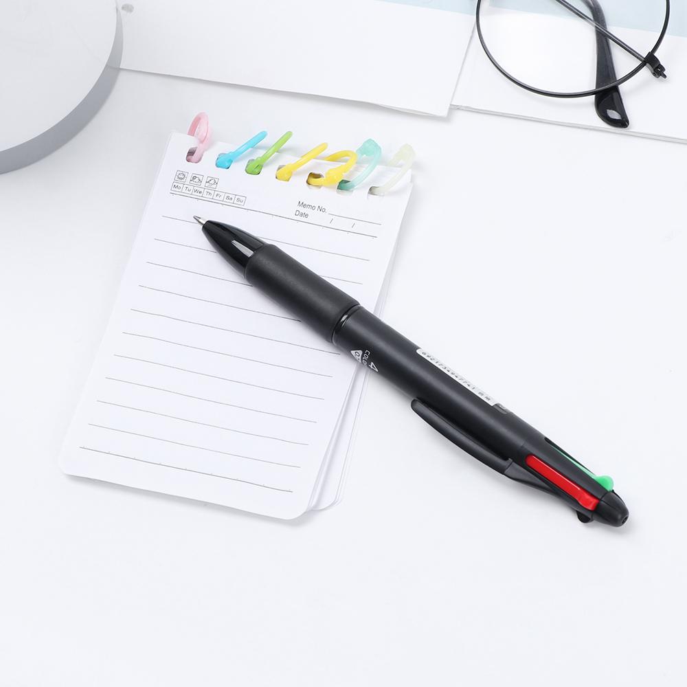 2/5/8pcs 0.7mm Retractable Plastic Chunky Writing Tool 4 in 1 Gel Pen Multicolor Ballpoint Pen