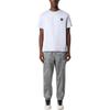 STONE ISLAND Ss25 Однотонная трикотажная футболка с логотипом, удобная, облегающая, с круглым вырезом, из стиранного хлопка, однотонная, с коротким рукавом, мужская футболка K1S1521000-39S0013-V0088