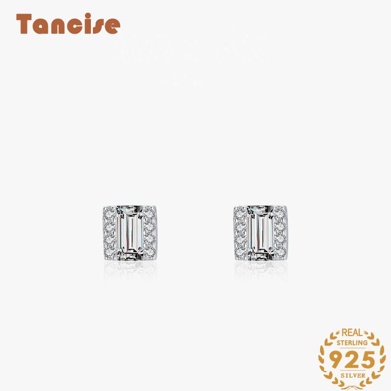 Танциз стерлингового серебра 925 пробы циркон серьги серьги-капли для женщин подарки на свадьбу