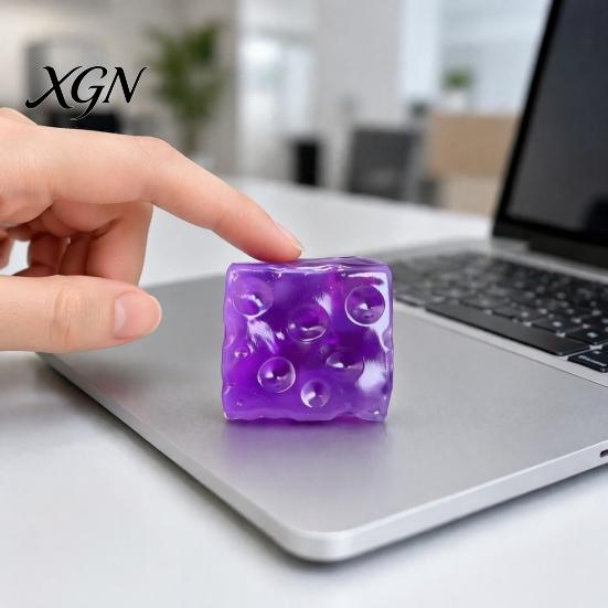 Relaxing Desk Toy Shapeable Cheese Cube Squeeze Toy, Anxiety Relief Block Sensory Fidget Tool Fake Pinch Home Office Relaxation Tactile