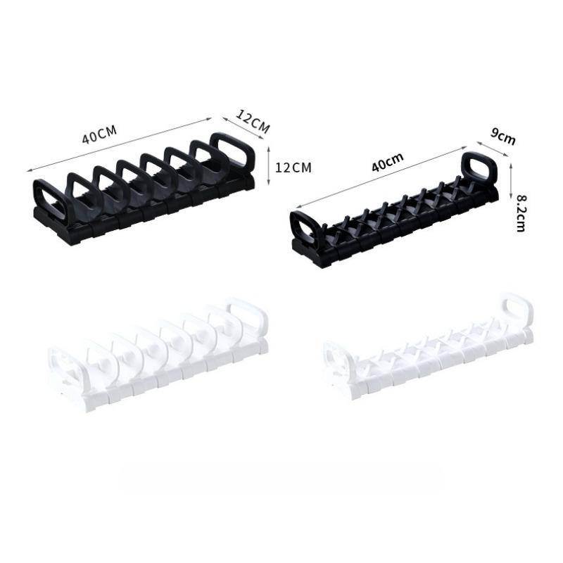 Органайзер для кухонных тарелок Регулируемая полка для хранения тарелок Пластиковые держатели для крышек кастрюль Держатель для сушки посуды Кухонные принадлежности