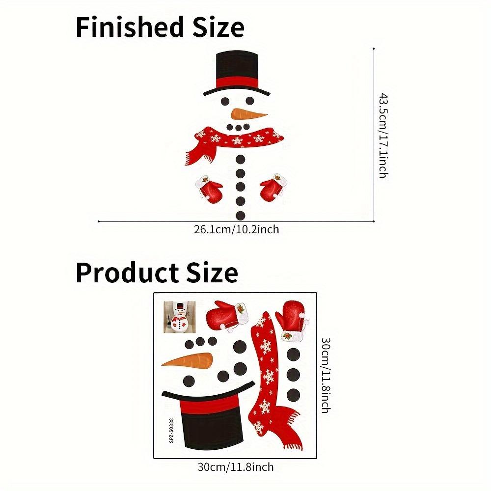 Christmas Snowman Toilet Lid Decal - Waterproof, Self-Adhesive PVC Bathroom Sticker for Festive Holiday Decor,Best for Christmas