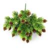 Green Christmas Pine Cone Branches Desktop Ornament Faux Pine Leaves Fake Pine  Party Supplies