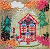 Mini Kit for Embroidery with Beads On Natural Artistic Canvas Abris Art House