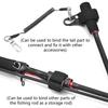 1pc/2pcs Tie Belt Wrap Strap Fishing Casting Rods Holder Belt Metal Buckle Strap Fishing Pole Tether with Coiled Lanyard