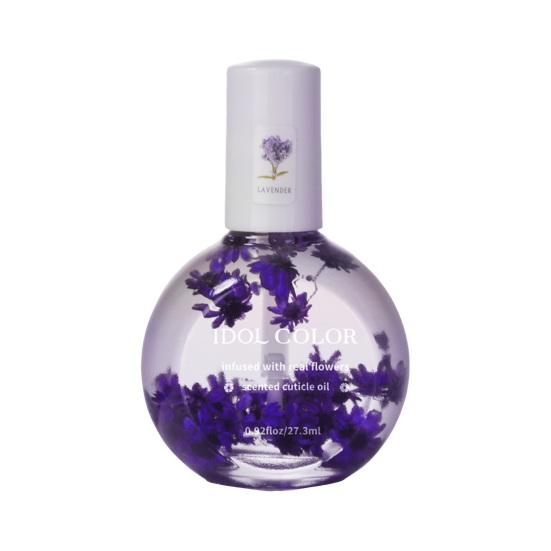 Nail Oil with Dried Flower Extracts Nourishing Moisturizing Treatment for Stronger Nails Floral Fragrance Gel Polish Nail Care Oil for Manicure