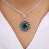 Natural Apatite Gemstone 925 Sterling Silver Jewelry Partywear Pendant 1.37" For Birthday Gift CP-40-13