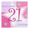 Shimmer 21st Birthday Napkins (Pack of 16)