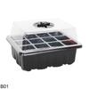 12Holes Portable Seedling Box Plastic Seed Germination Transparent Flowerpot Home Indoor Gardening Plant Cultivation Accessories