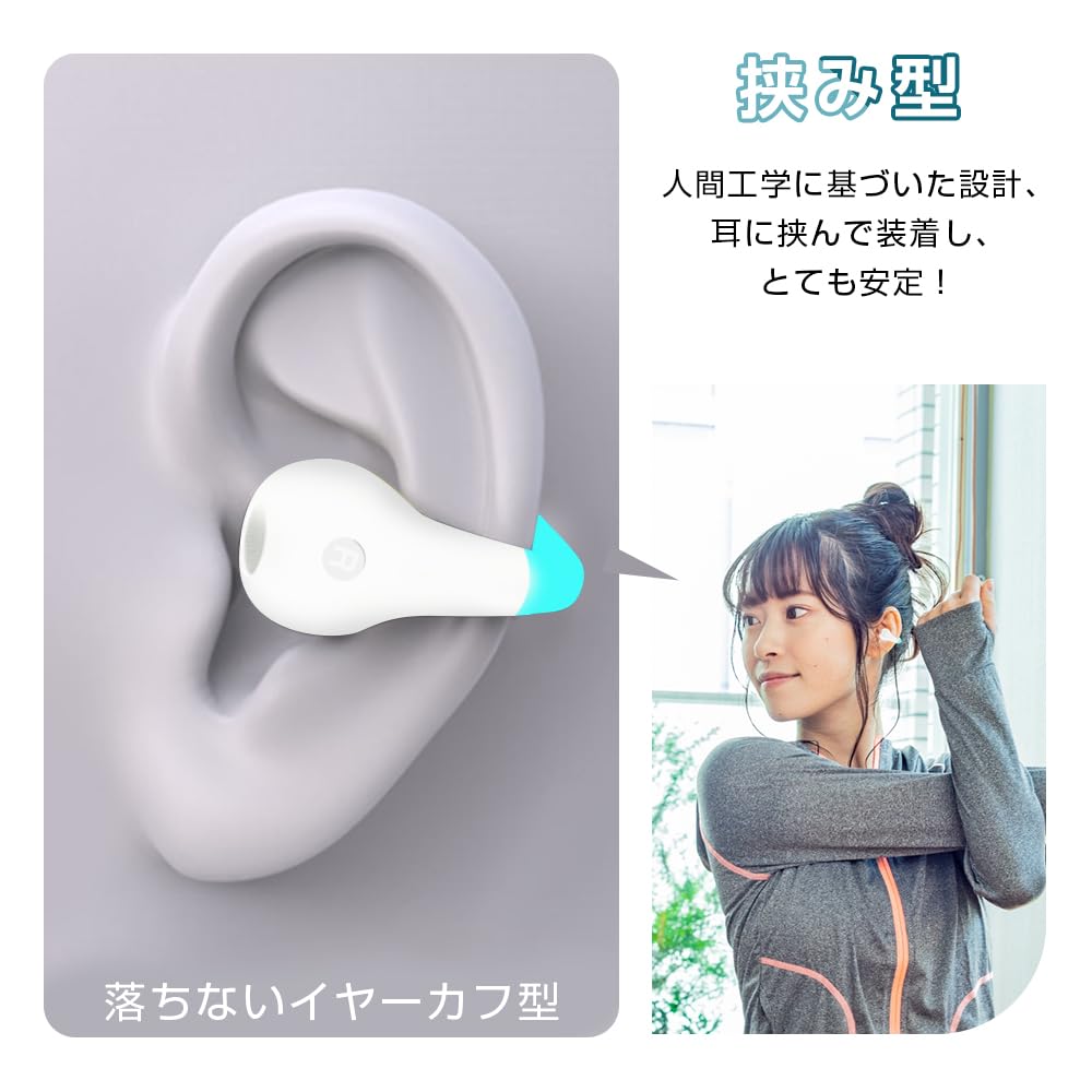 Беспроводные наушники Meisei Bluetooth, удобные для звука HiFi, чехол для зарядки ENC Noise, совместимый с наушниками iPhone Android 5.3, без косточки