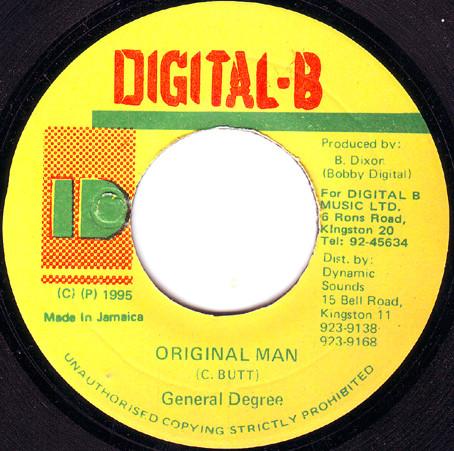 7-дюймовая пластинка GENERAL DEGREE - Original Man NONE Digital-B 1995 Ямайка Регги, Ска и Даб Б/У