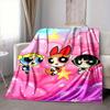1pc Powerpuff Girls Blanket Lightweight Flannel Blanket Throw Blanket For Sofa, Bed, Travel, Camping, Livingroom, Office, Couch