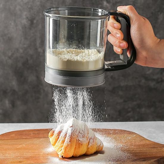 Кухонный сито для муки, пищевой сорт, мелкая сетка из нержавеющей стали, быстрое просеивание, защита от засорения, пресс для одной руки, кривошипный сито для выпечки, фильтр для сока, соевого молока
