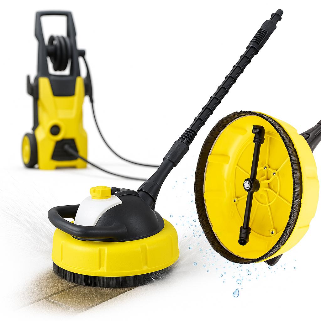 Турбощетка 28 см - Щетка T-Racer для моек Karcher Lavor Parkside | С контейнером для моющего средства | Брусчатка, Терраса, Фасад
