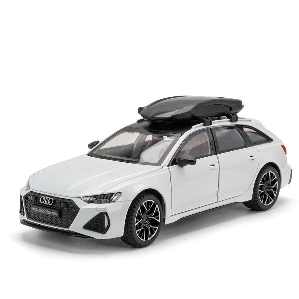 Модели литых автомобилей RS6 из сплава в масштабе 1/24 Игрушка 6 открывающихся дверей Колесо с инерционным механизмом Декоративные машины Детям Мальчикам Подарки