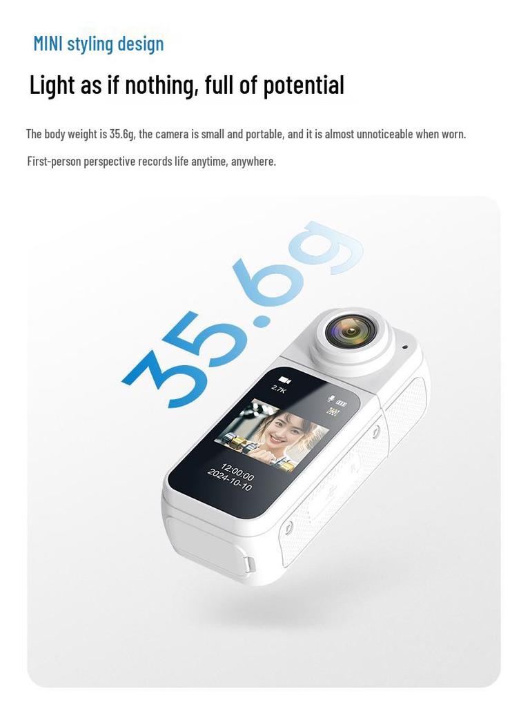 S70 Питомец WiFi Экшн-камера-миниатюра: HD вид от первого лица, Сверхдлительное время работы от аккумулятора, Карманная DV