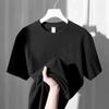 Ghost Holding Black Cat With Coffee Cup Vintage Art Print Graphic Womens T Shirt Short Sleeve Crew Neck Casual Ladies Tee Tops