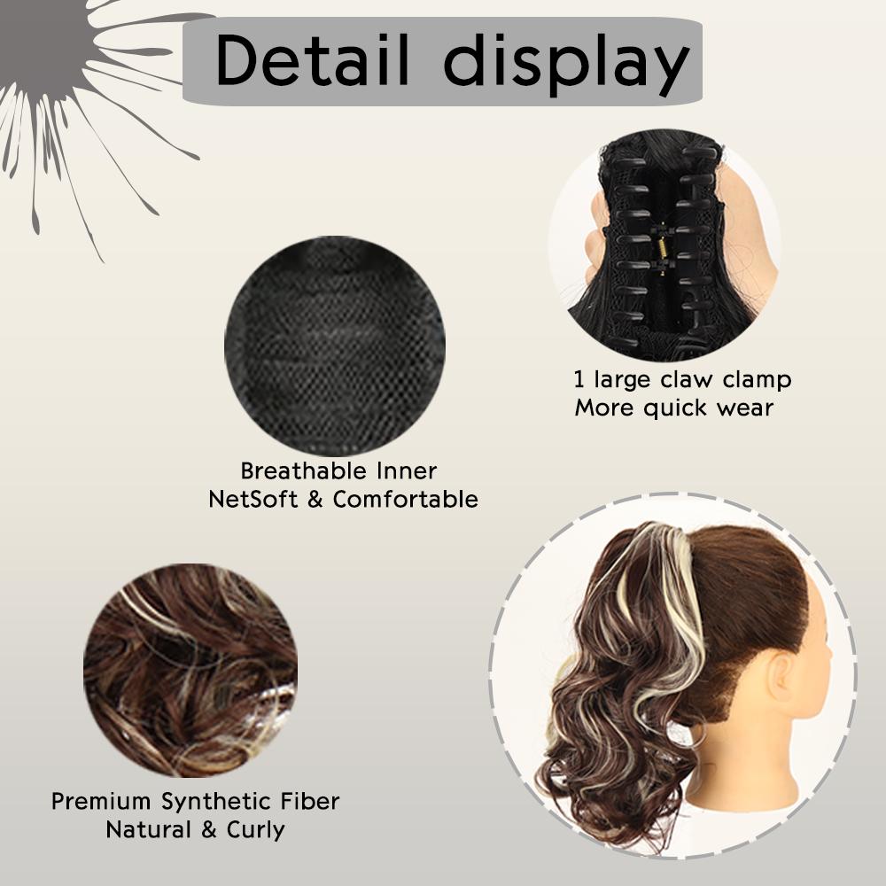 MISS WIG Синтетический хвост с короткими волнами, наращивание волос, светлый хвост для женщин, повседневная вечеринка