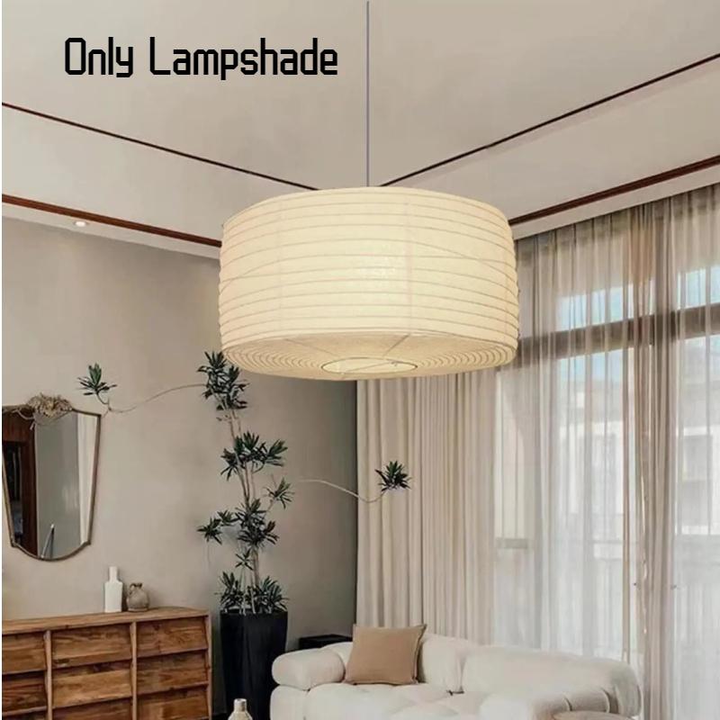 Подвесной светильник в скандинавском стиле с абажуром-фонарем барабанной формы, идеально подходящий для гостиной, спальни, кабинета и столовой.