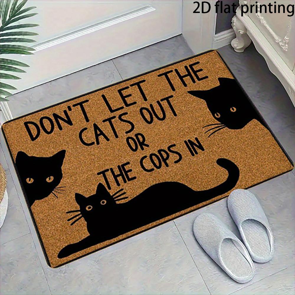 2D Flat-1PC Cute Doormat with Funny Sayings , Welcome mats for home decoration.