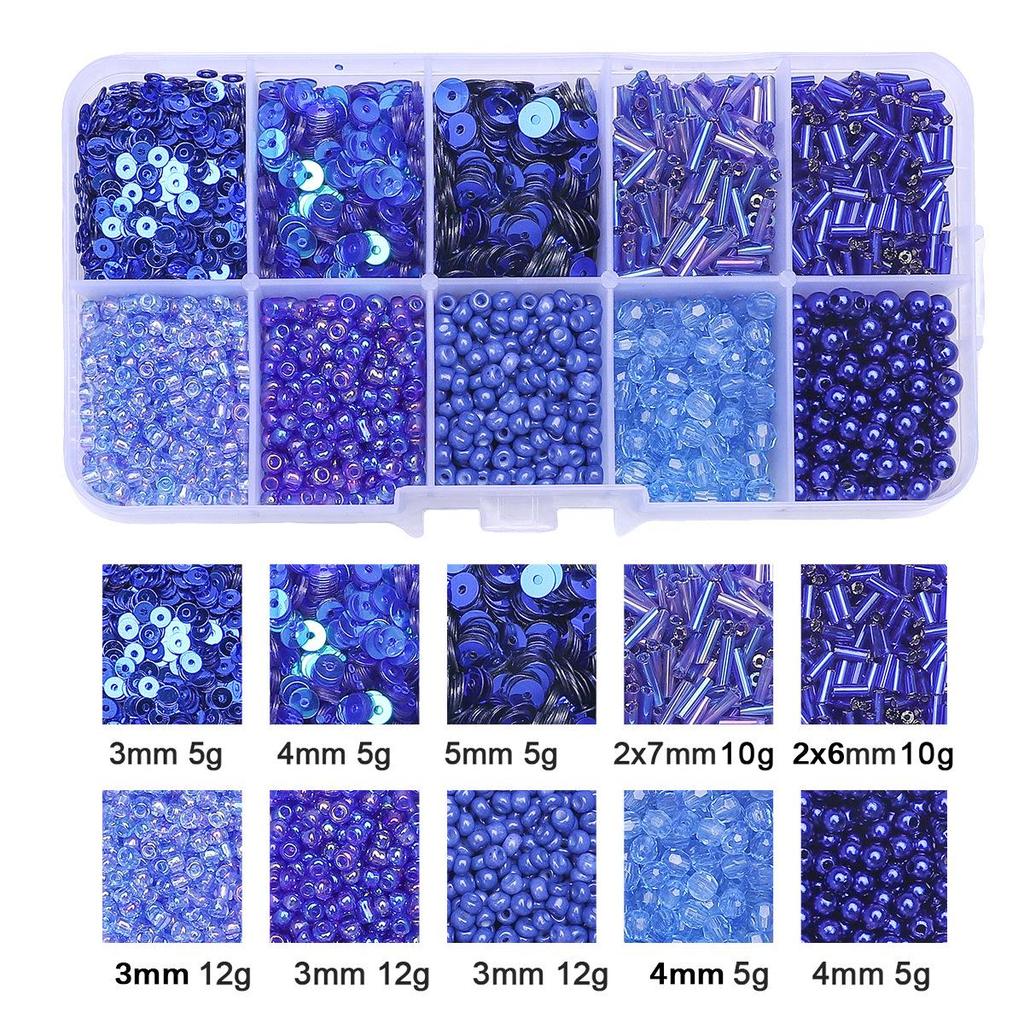 Коробка на 8/10/12/15 ячеек: Бисер, Пайетки, Искусственный Жемчуг для DIY Ожерелий и Цепочек для Телефона