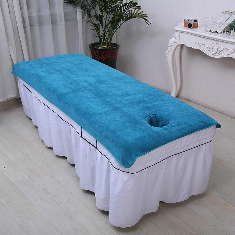 Thickened Beauty Bedsheet Cosmetic Salon Sheets Massage Treatment Soft Sheets Spa SPA Bed Table Cover Sheets with Hole