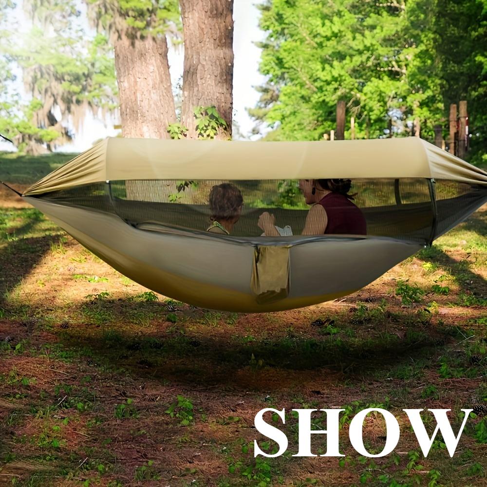 Гамак с противомоскитной сеткой Гамак для кемпинга с защитой от комаров и противомоскитной сеткой 210T Парашютная ткань Гамак из нейлоновой сетки с шифрованием