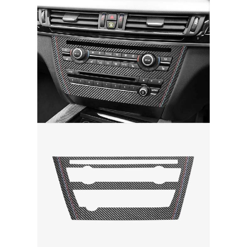 For BMW X5 F15 X6 F16 Make of Alcantara Auto Center Console Air Condition CD Panel Trim Sticker Car Interior Decor Accessories