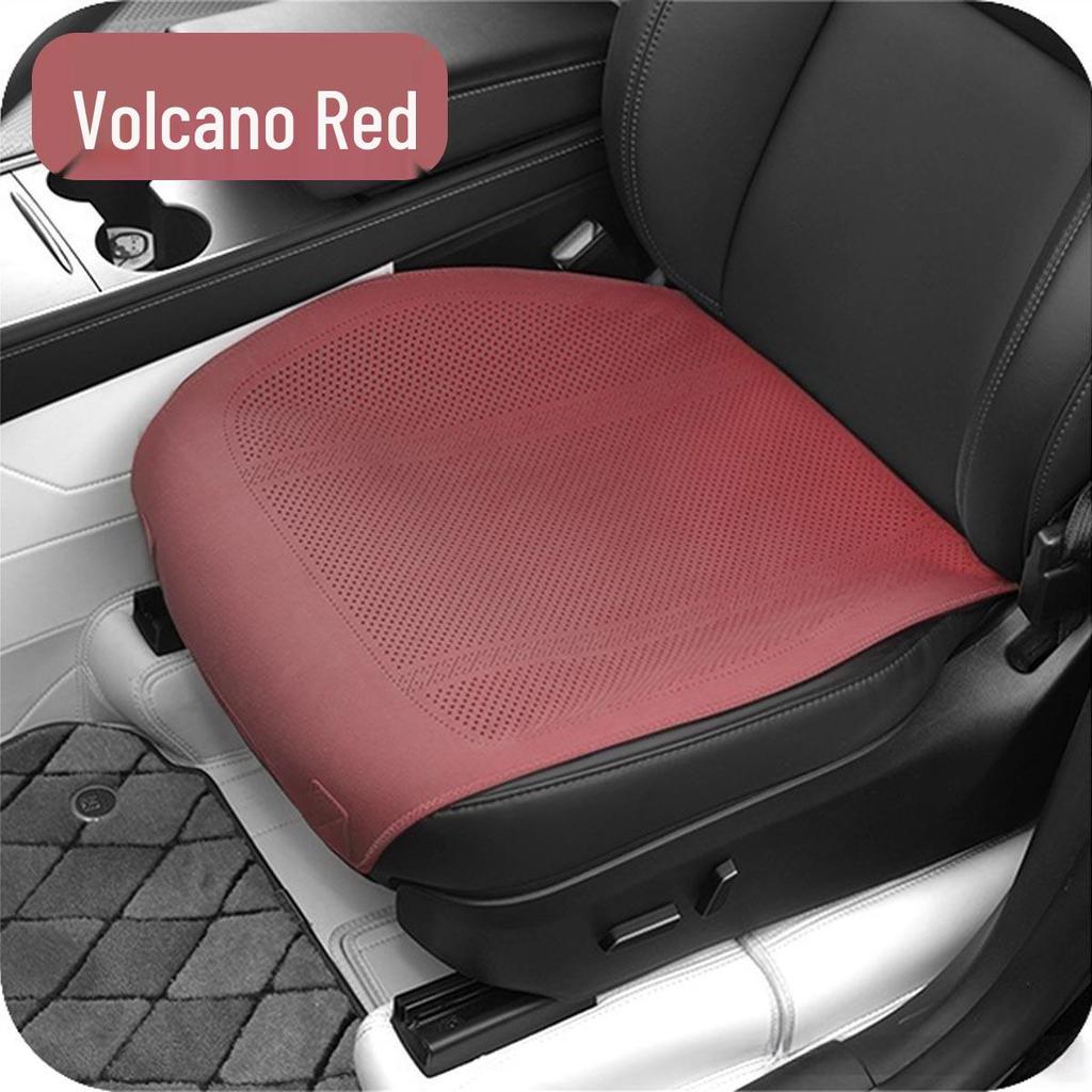 Breathable Suede Velvet Car Seat Cushion for Driver - Perforated, All-Season Cover